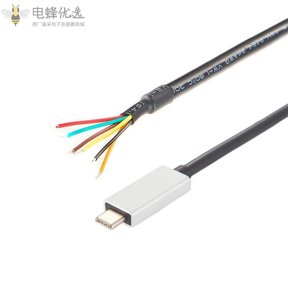 USB_Type_C转RS485_FTDI_UART转换单边电缆带有线端1米