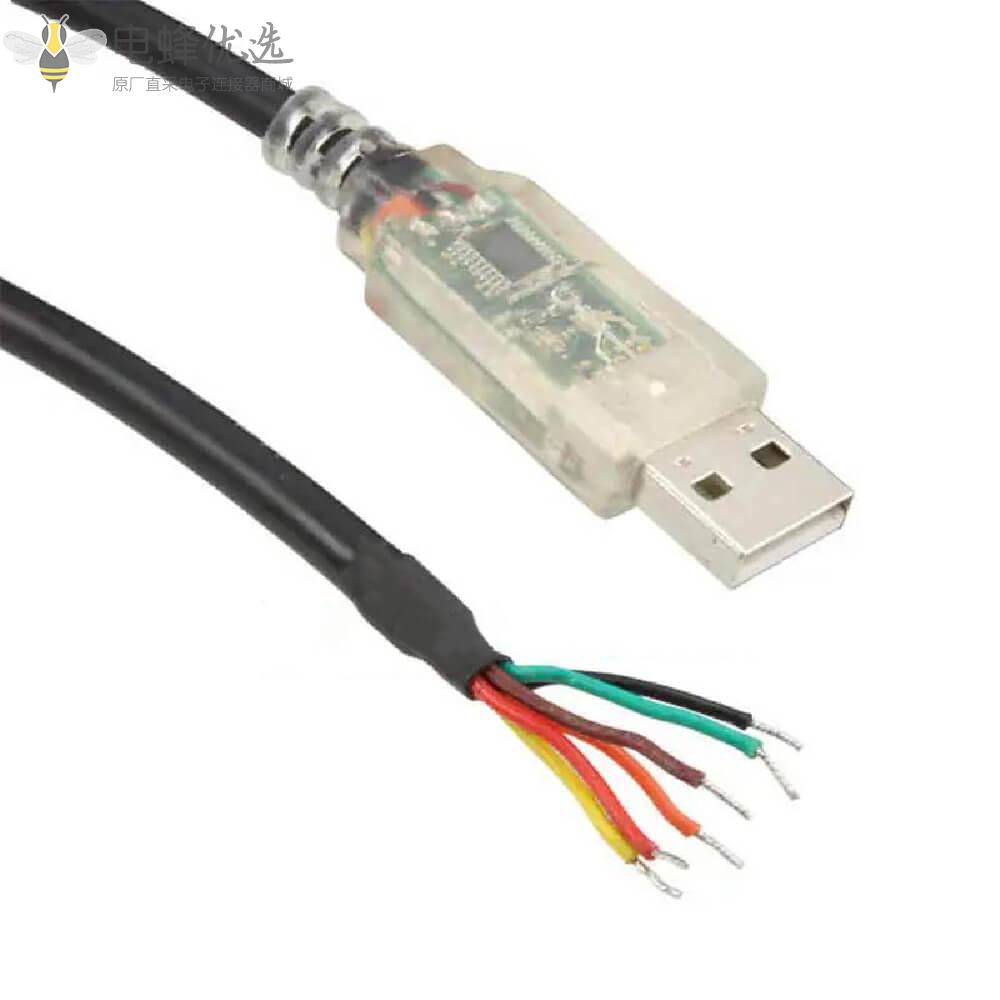 Ftdi芯片USB公头Type_A转Ttl串口电缆线1.8m_Ttl_232rg_Vsw3V3_We
