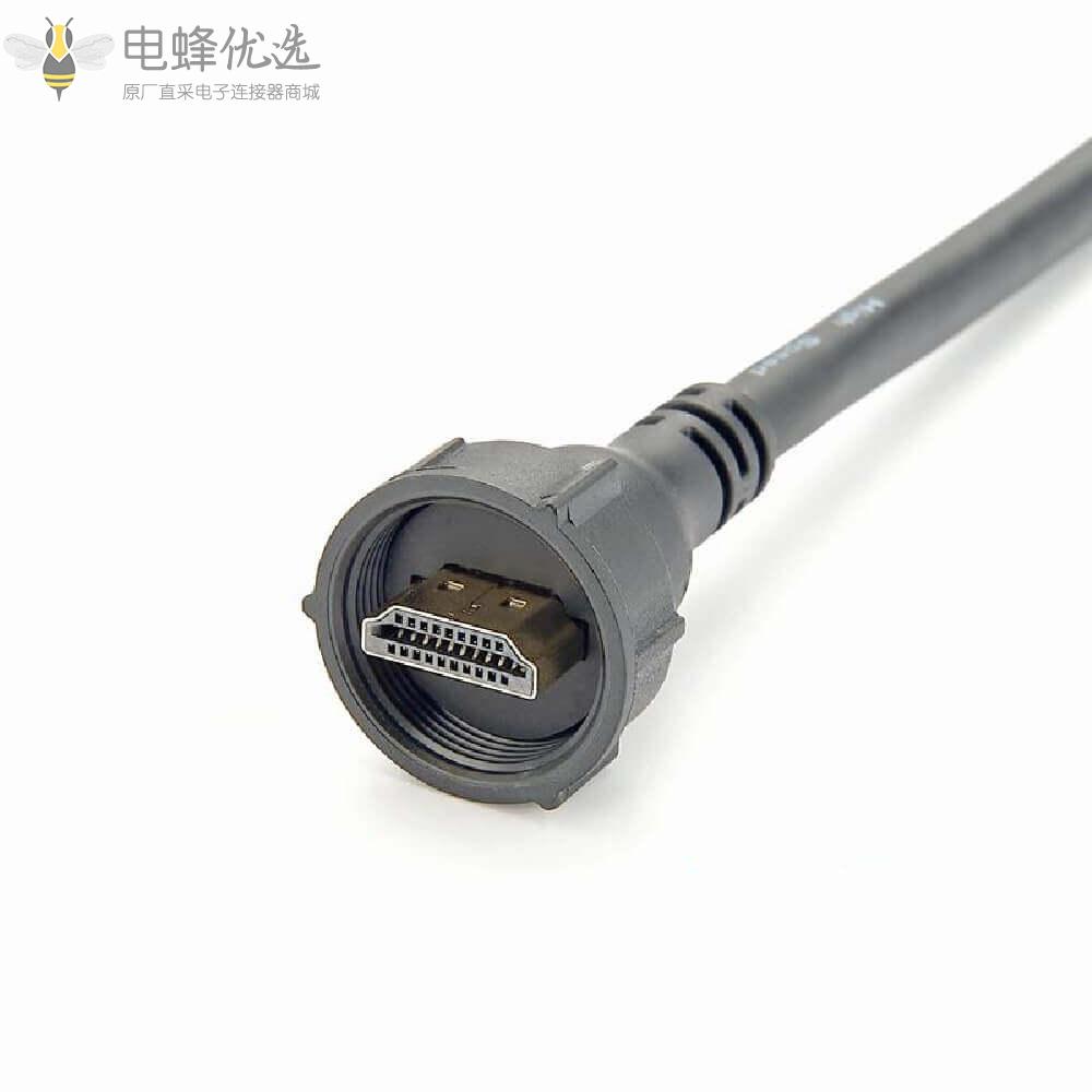 防水IP67_HDMI公头转公头接0.5m线材