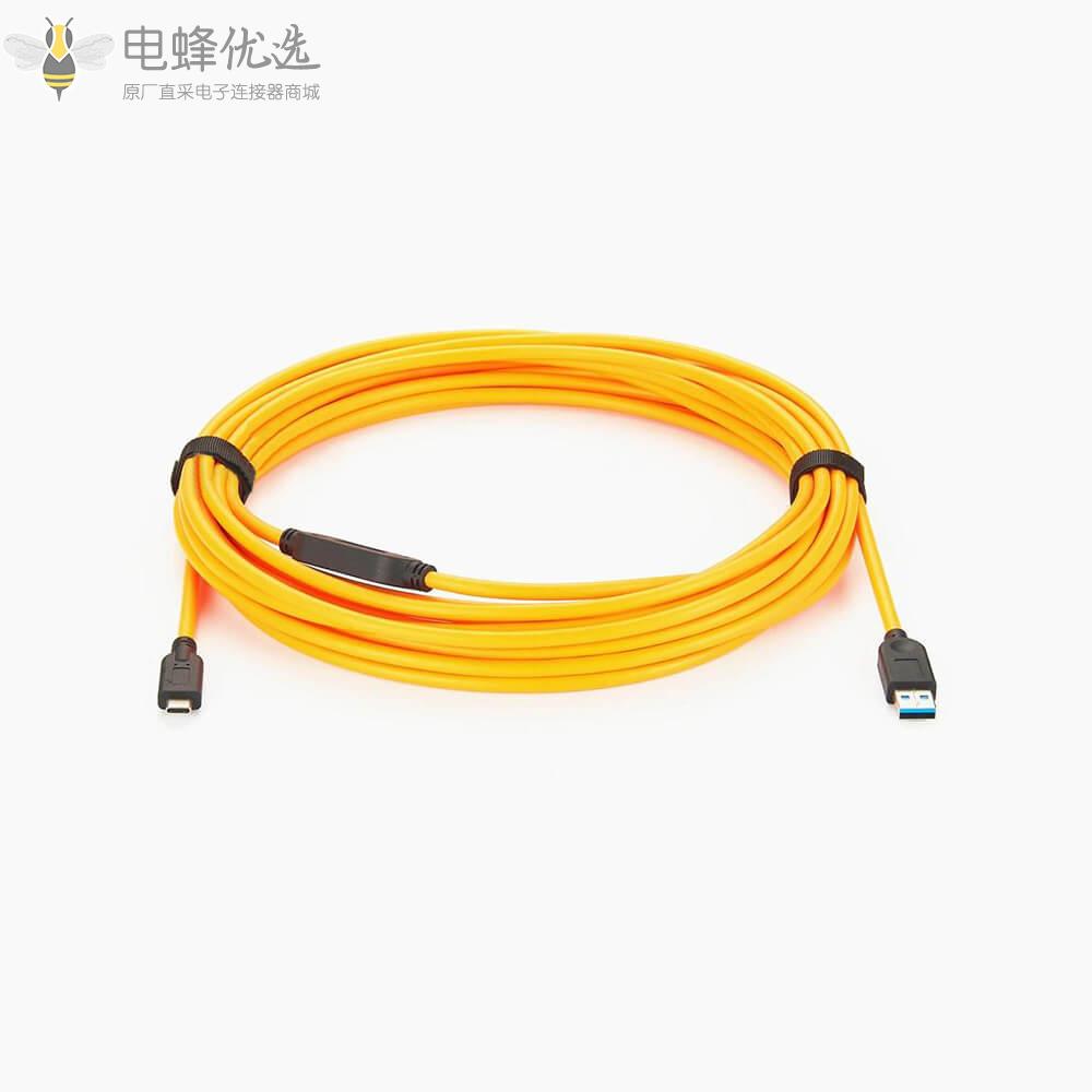 USB_Type_C公头转USB_3.0_Type_A公头接5m线材厂家直销