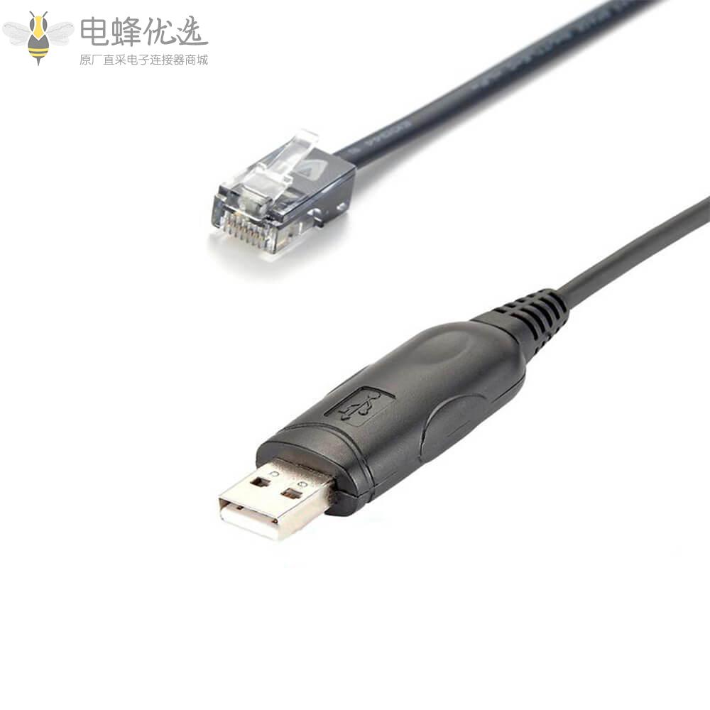 USB转RJ12_6P6C_RS232_FTDI串行转换器APC_PDU电缆