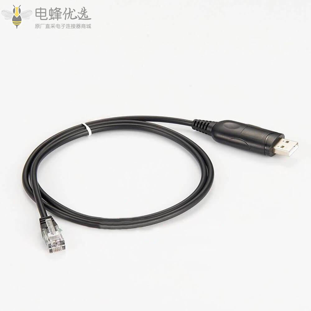 USB_A转RJ11_RJ12_RS232串行转换器POS读卡器电缆