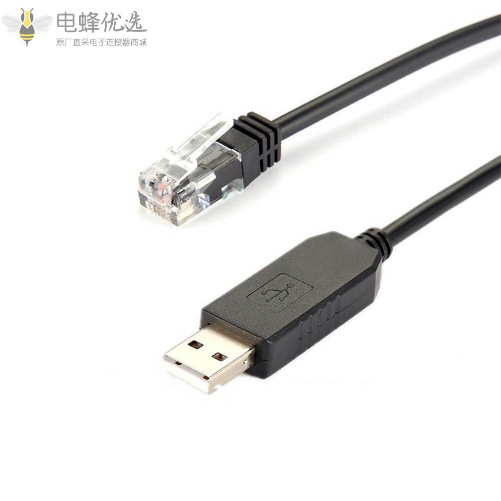 USB_A转RJ11_RJ12_RS232串行转换器POS读卡器电缆