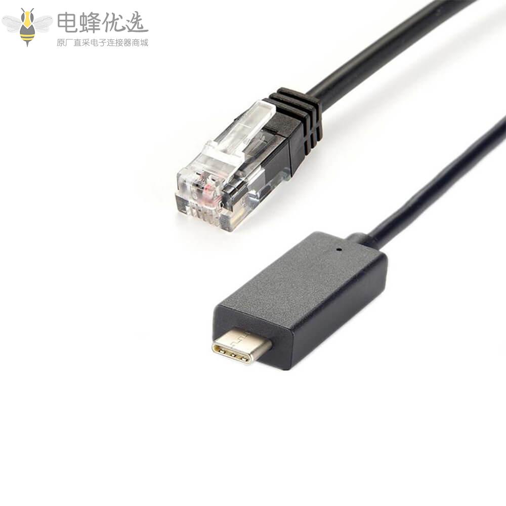 USB_C转RJ12_RS232串行转换器POS读卡器电缆