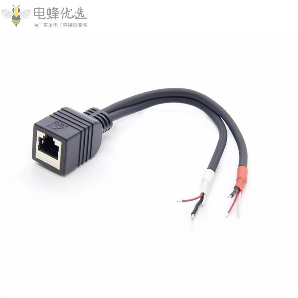 RJ45母头带两根开口线