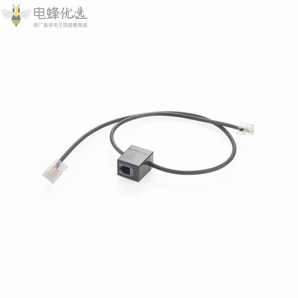 电话接口电缆RJ45公头转RJ45公头连接您的手机和底座0.5m线缆