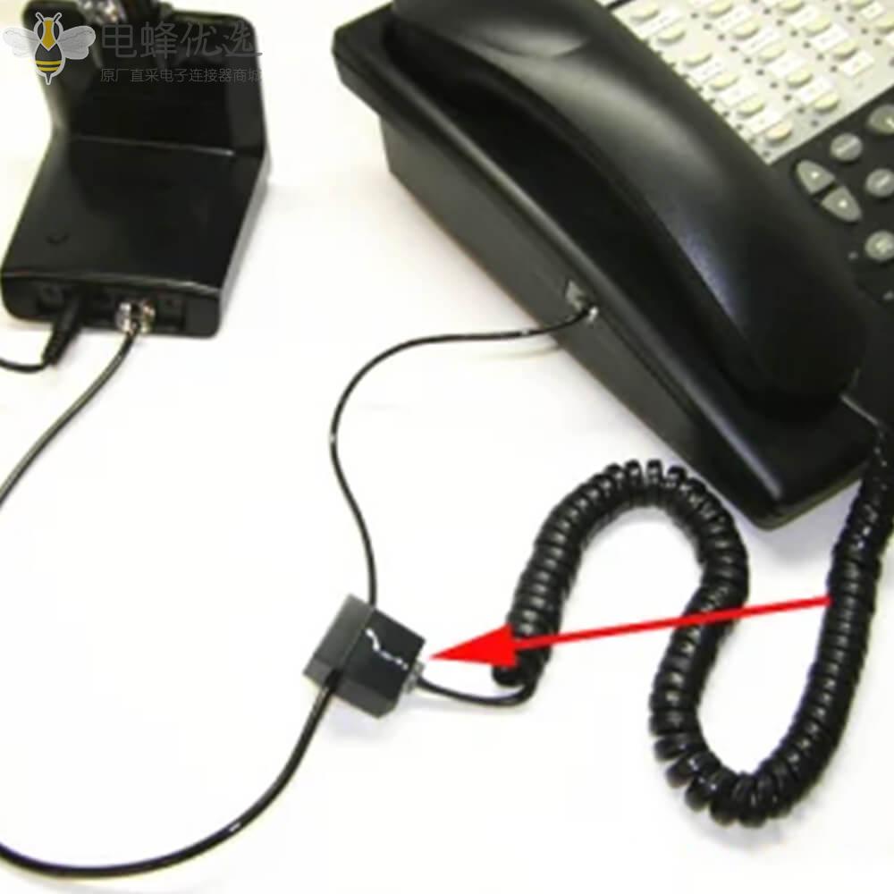 电话接口电缆RJ45公头转RJ45公头连接您的手机和底座0.5m线缆