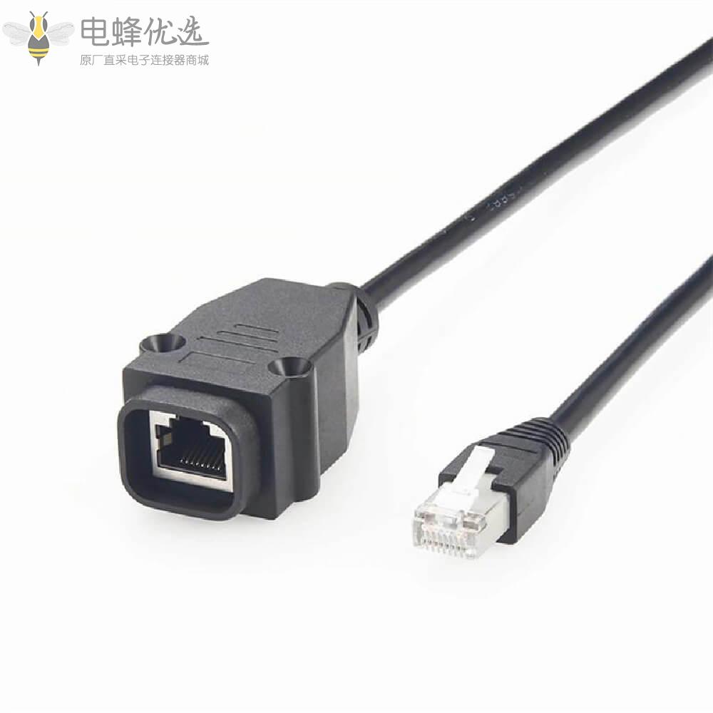 IP67防水RJ45公头转母头