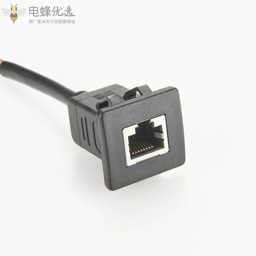 RJ45_CAT_5e面板安装高速数据传输Cat5e以太网网络延长线接1米线材