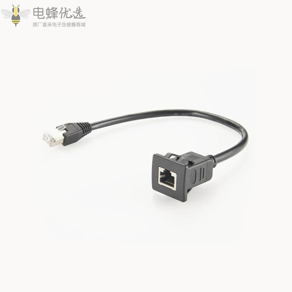 RJ45_CAT_5e面板安装高速数据传输Cat5e以太网网络延长线接1米线材