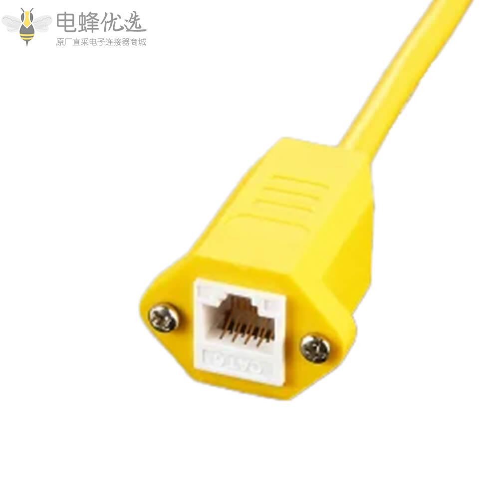 RJ45_CAT6公插头转母插座以太网延长线接30厘米连接线