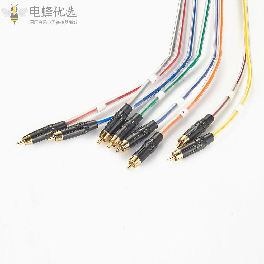 D_SUB_25针DB25公头至8X_RCA公头音频工作室电缆