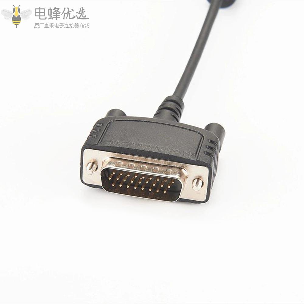 D_sub26芯直式公头转USB接线RS232接1m连接线