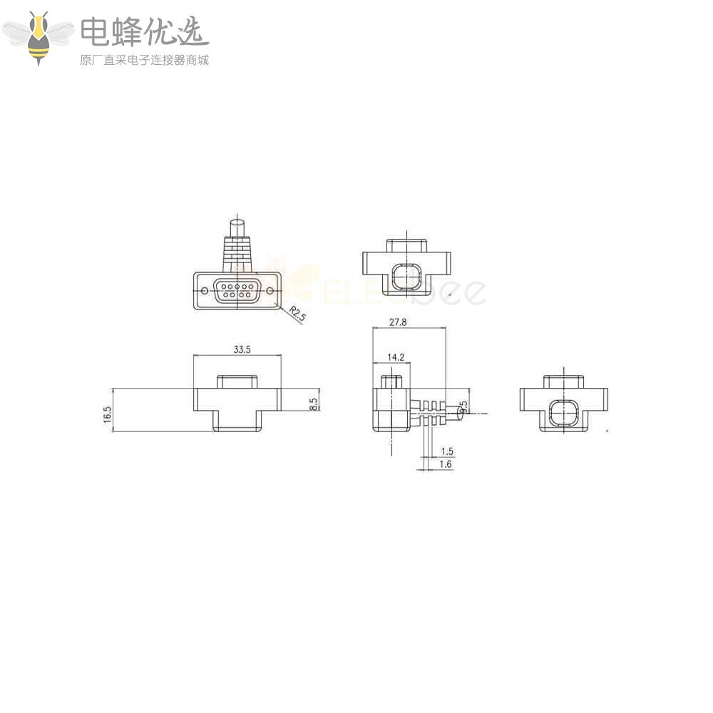 USB_2.0公头转串行9引脚DB9公头RS232转换电缆1M线缆