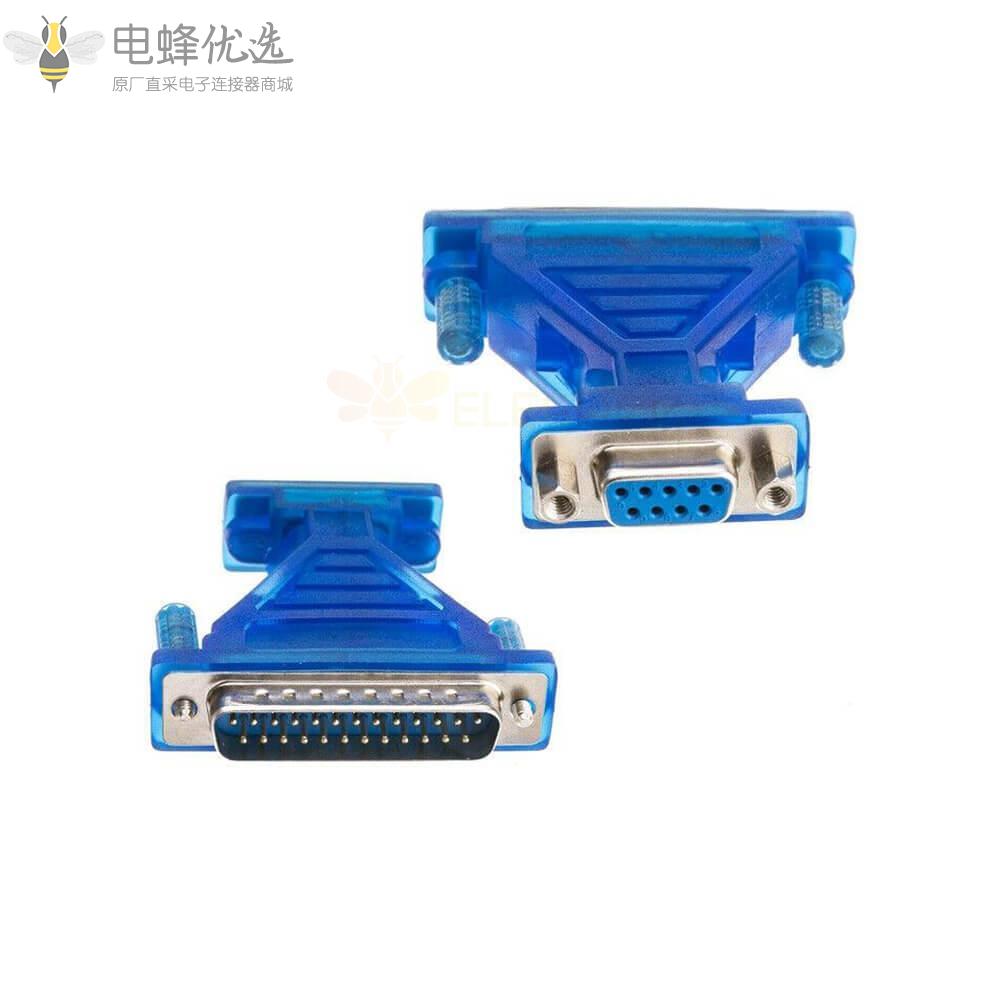 串口DB9转串口DB25转USB_RS232转接线1M连接线