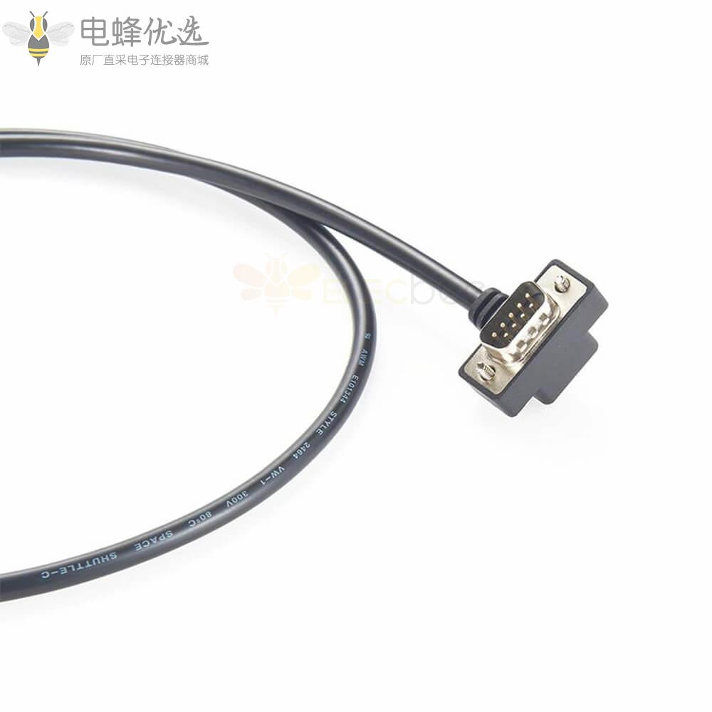 USB_2.0公头转DB9芯弯式公头RS_232接串口线FT232R接1米连接线