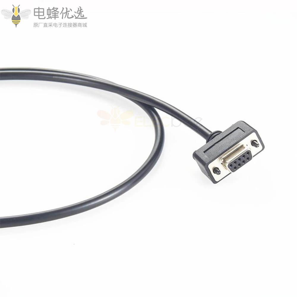 直式公头USB转DB9芯RS_232母头直式接线1米连接线