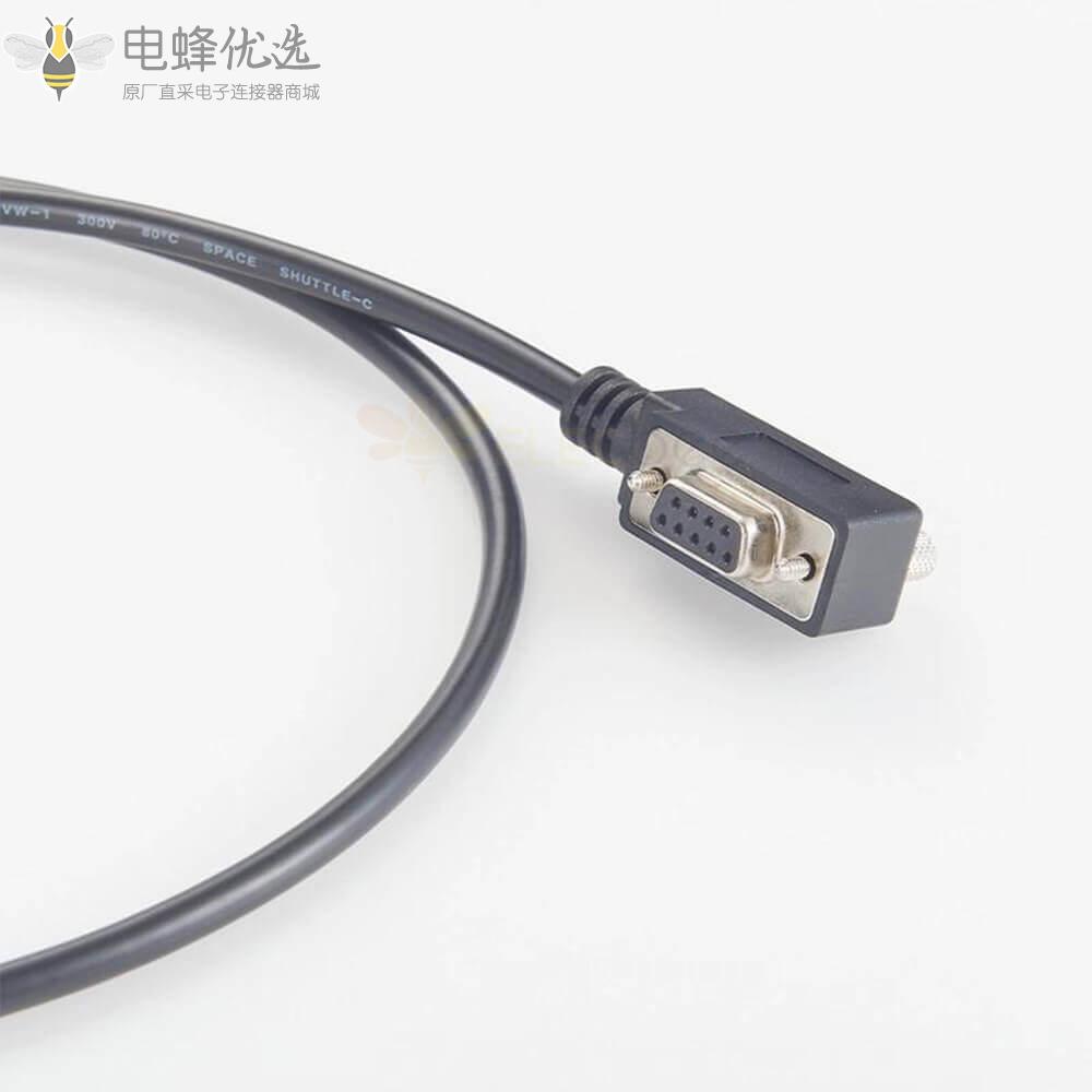 USB公头转DB_9芯弯式母头RS_232接低轮廓线1米连接线