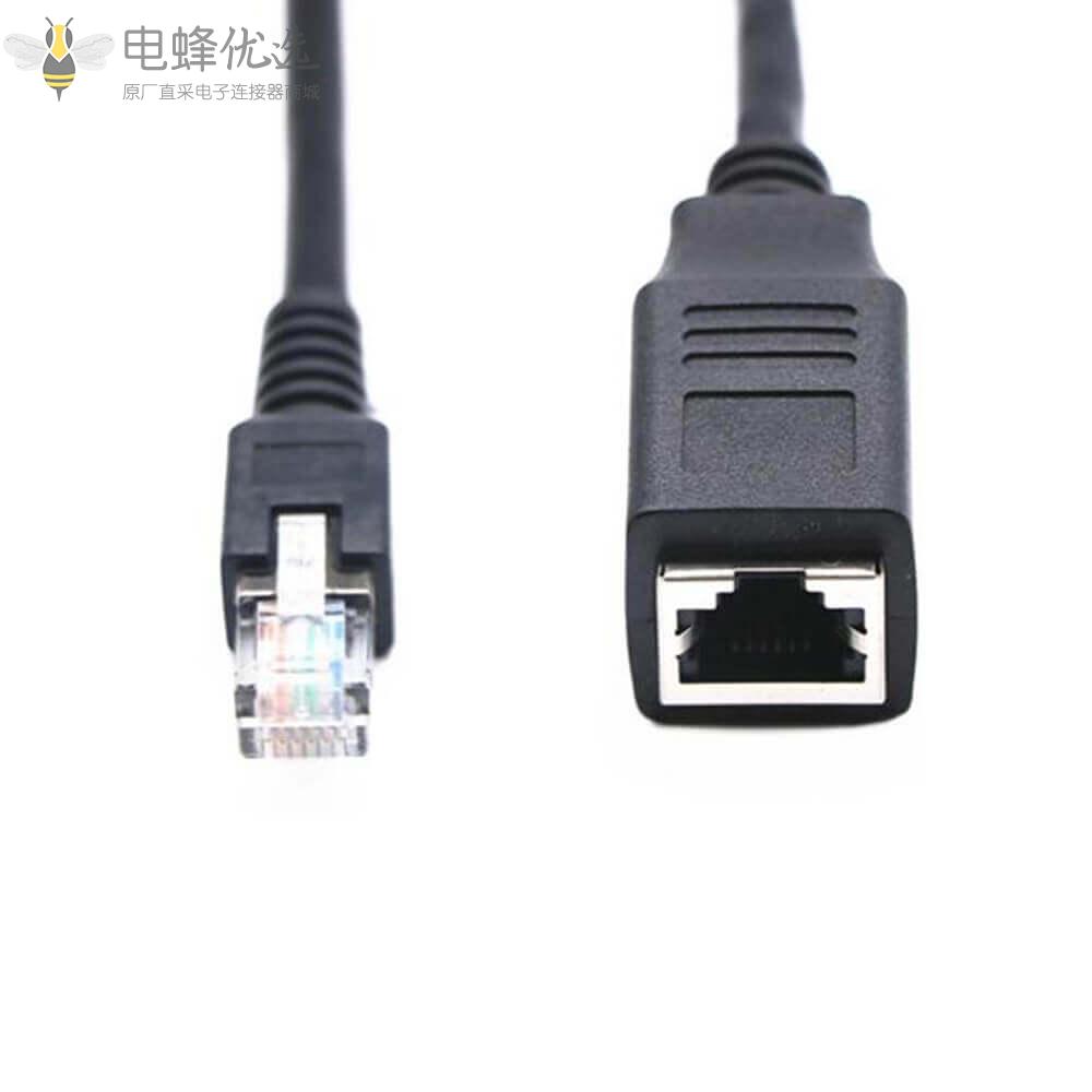 RJ12电缆6P6C公头对母头电话以太网适配器电缆转换器插座