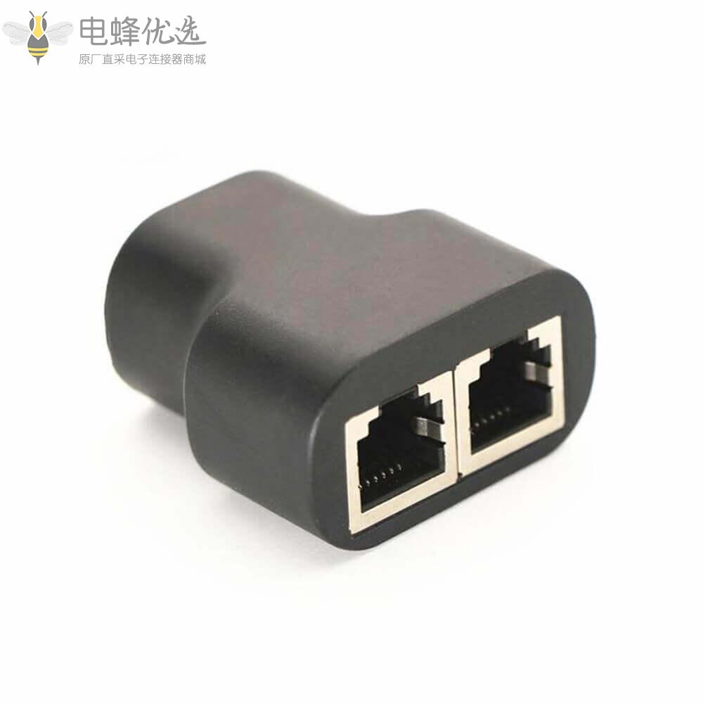 RJ12_6P6C_1至2Y型母头适配器分离器分机连接器电话