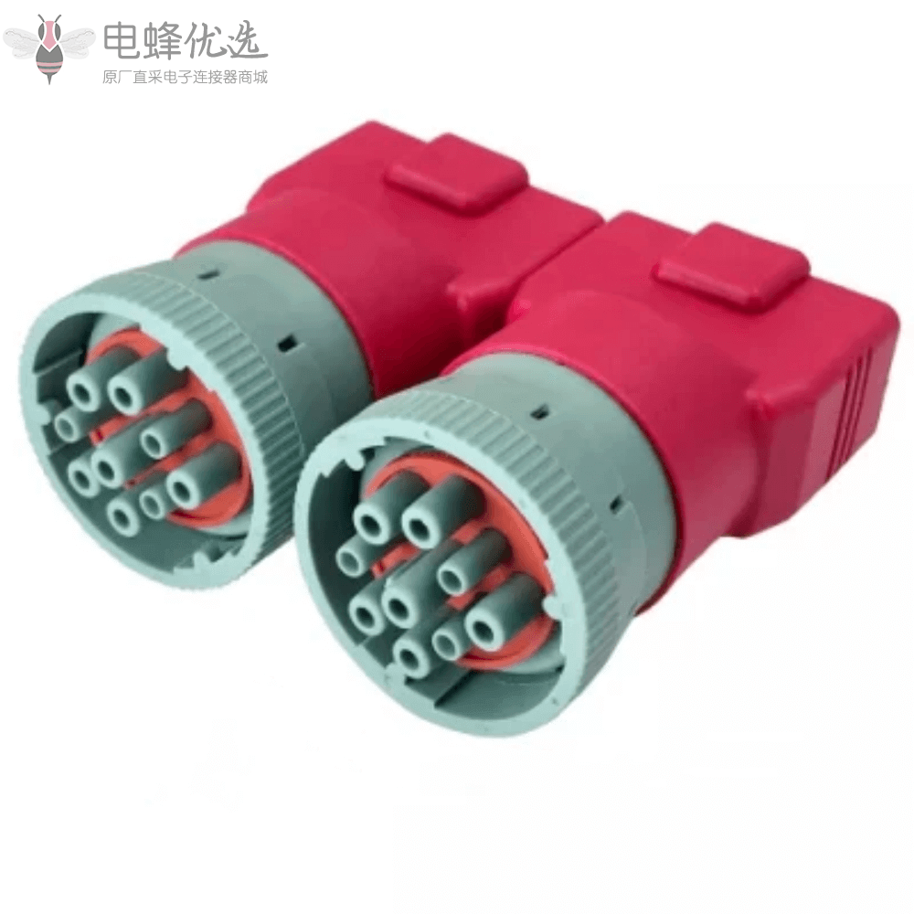 OBD_2母头转J1939公头9芯转接头检测头