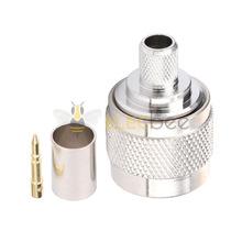 射频同轴连接器N-C-J4 N型公头转接头 匹配LMR240 RG59 50-4线缆