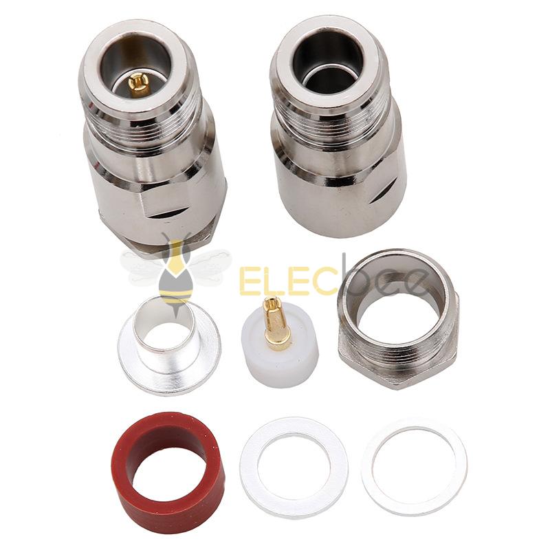 N-K-7全铜射频连接器 N型 L16母头装接式五件套 接50-7/LMR400线