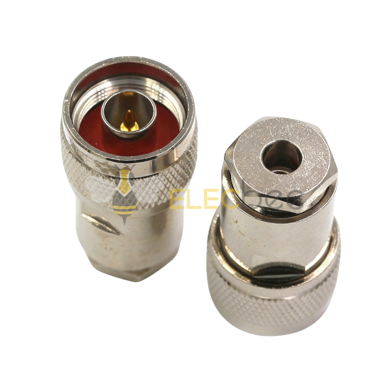 全铜连接器 N-J/k-1.5/3/5/7开窗 N型公/母头 压接RG316 RG174线