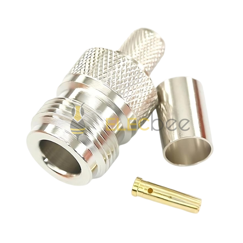 N-K-5全铜射频连接器  母头外螺纹内孔N母头50-5