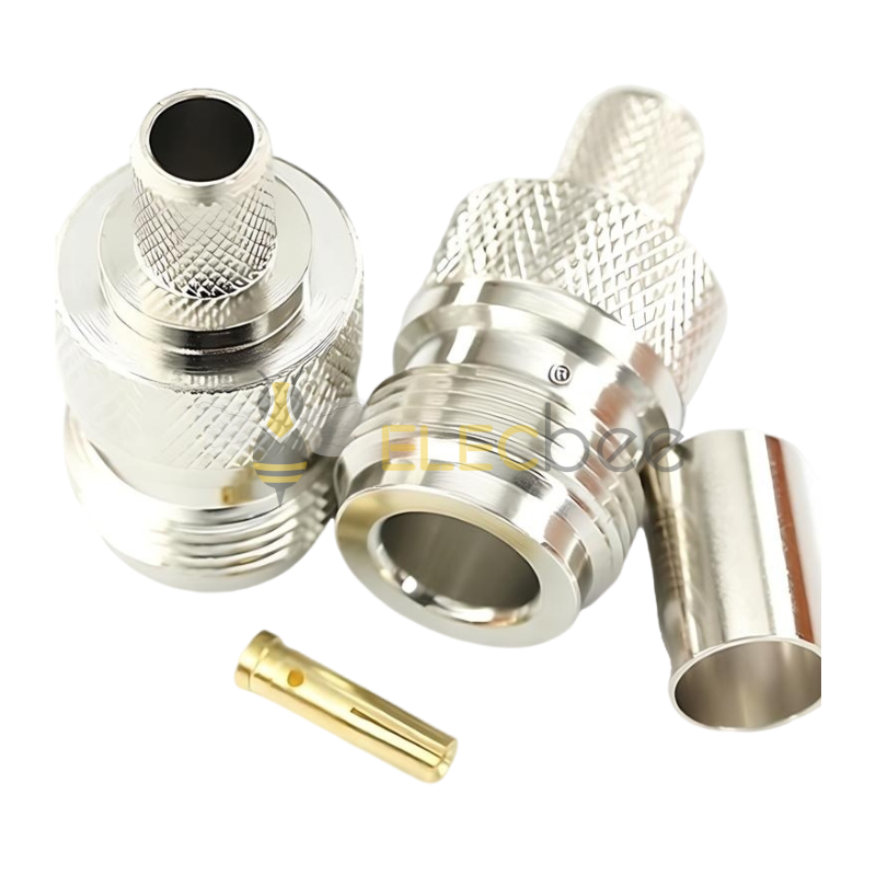N-K-5全铜射频连接器  母头外螺纹内孔N母头50-5