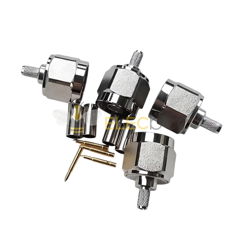 N-C-JW-3射频接头高频N公头弯头内螺内针50-3可接RG400 RG142直头