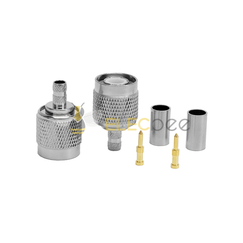 厂家射频同轴连接器 TNC-J-1.5 开窗式 TNC 公头压接 RG316 174 焊线