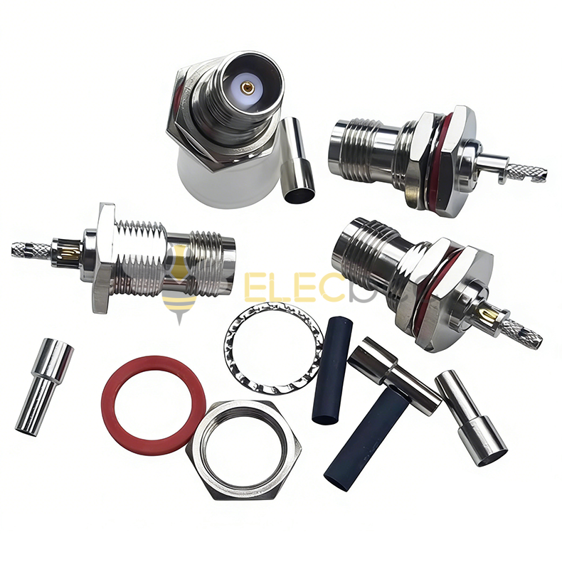 TNC-C-KY-1.5 直母头 压接式射频连接器 接1.5线RG316/RG174