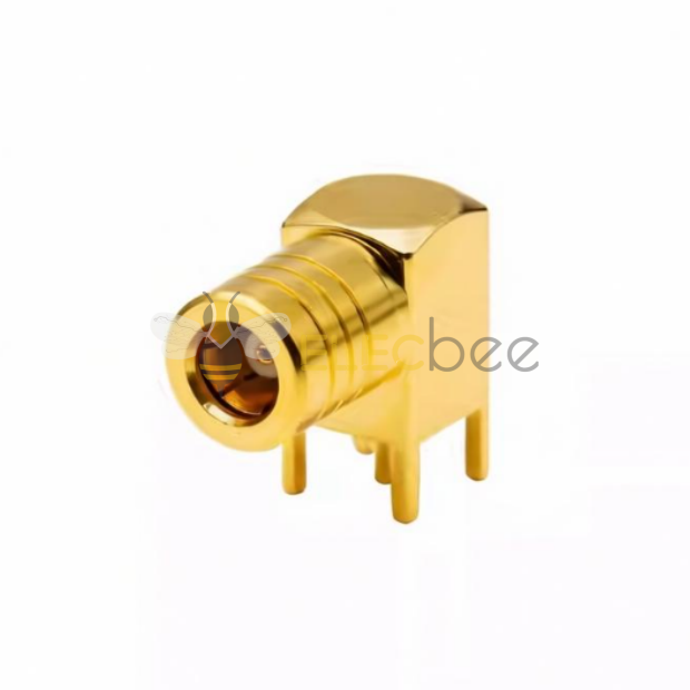 SMB弯母PCB面板底座SMB-KWHD-1射频连接器SMB-KWE