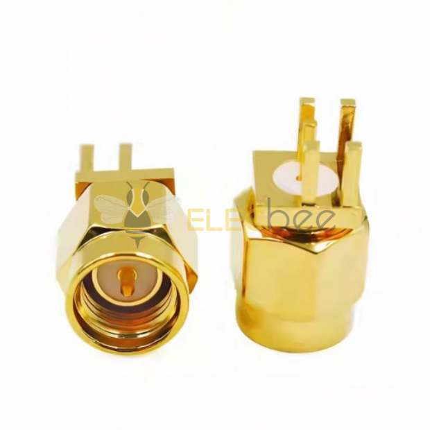 SMA-JE偏口SMA-JHDC3射频连接器PCB面板插座1.6MM