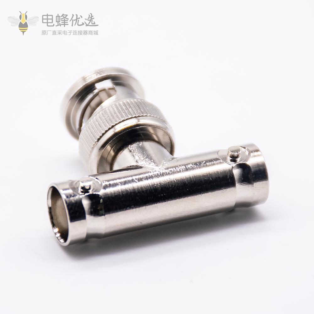 bnc 公头T型转接头射频同轴连接器