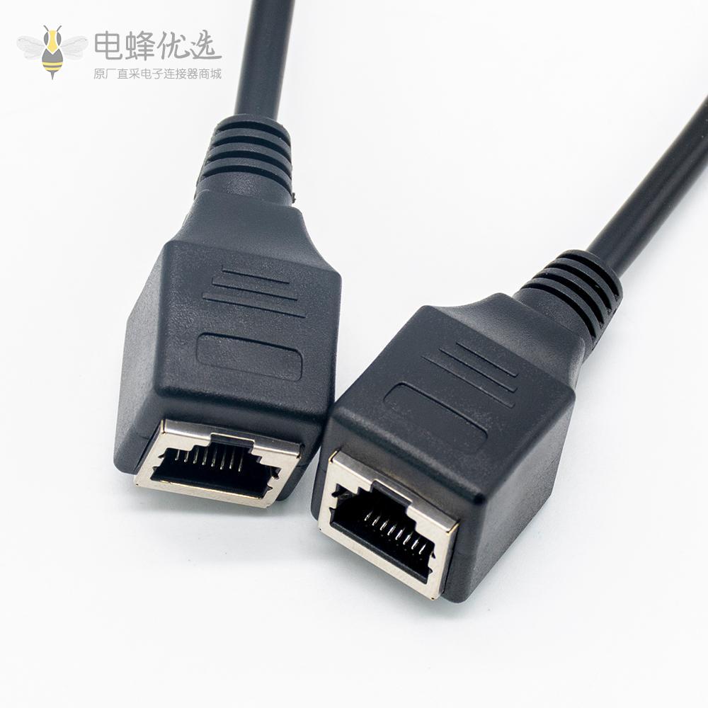 双头RJ45网络母对母延长线 0.6米网络接口加长线