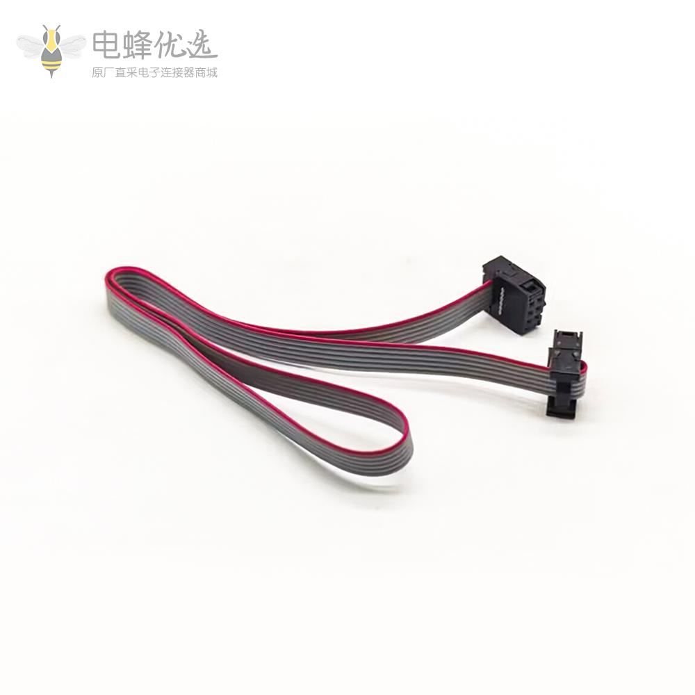  2.54mm间距排线2x3Pin6针6线IDC扁平带状电缆长度40cm连接器